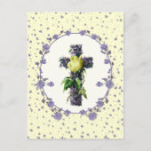 Pasen.  paaskruis religie feestdagenkaart (Voorkant)