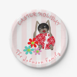 Pasen, paasvakantie papieren bordje