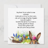 Pasen Party uitnodigingskaart Save The Date (Achterkant)