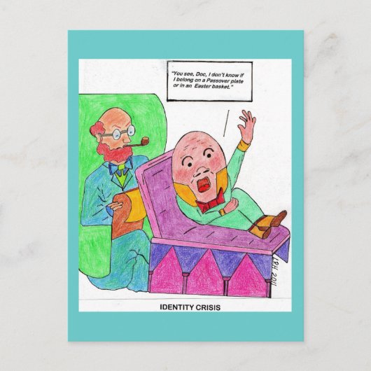 Pasen/Pasen identiteitscrisis Feestdagenkaart (Voorkant)