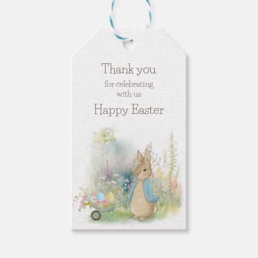 Pasen Peter Rabbit Gift Labels Cadeaulabel (Voorkant)