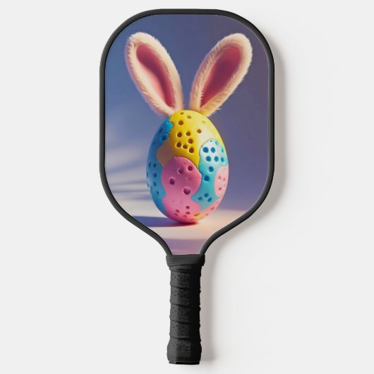 Pasen Pickleball Fun – Bunny & Egg Paddle Design (Achterkant)