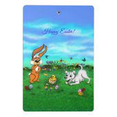 Pasen - Puppy Capo Rabbit en Chick Mini Klembord (Achterkant)