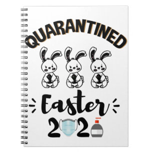 Pasen Quarantaine 2021 Gelukkig Pasen 2021 T-shirt Notitieboek