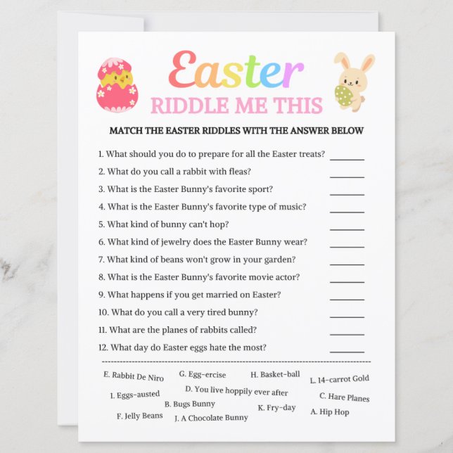 Pasen raadsel me dit spel (Voorkant)