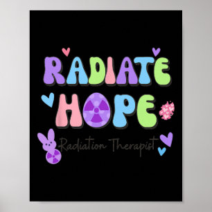 Pasen Radiologie Therapeut Cute Bunny Straling Th Poster
