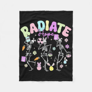 Pasen Radiologie Therapeut Skelet Dansend Bestrale Fleece Deken