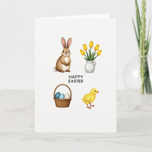 Pasen Raster Illustratiekaart Kaart