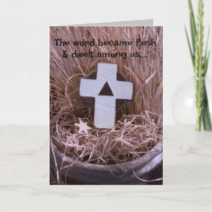 Pasen Religieus Christelijk "het Woord werd vlees Bedankkaart