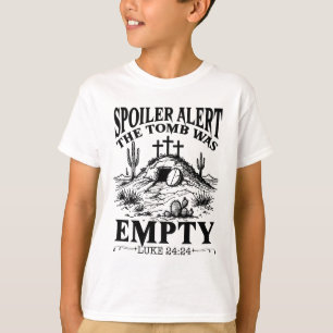 Pasen Religieus Christelijk Spoiler Alert Graf T-shirt