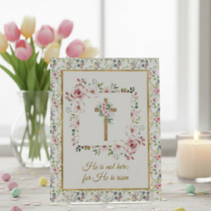 Pasen Religieuze Christelijke Feestdag Hij Is Opge Briefkaart