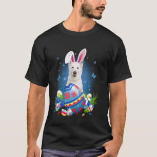 Pasen Schattig WITTE Duitse Herdershond Konijnenli T-shirt