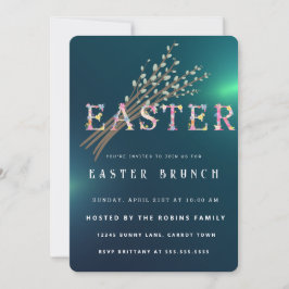 Pasen Schattige Bloemen Uitnodiging