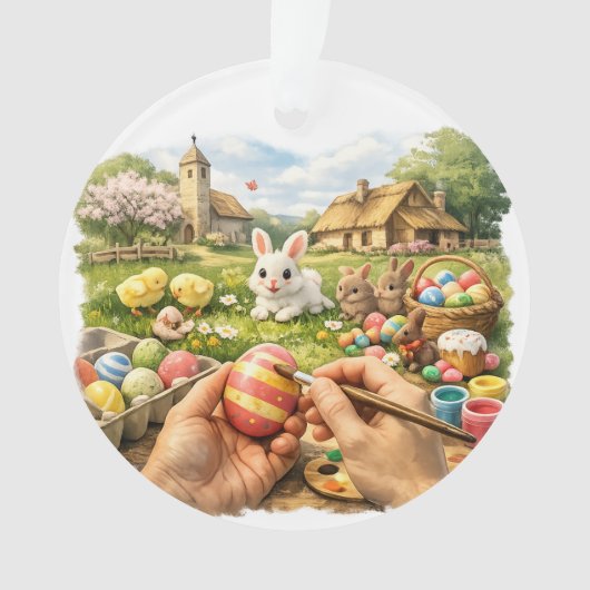 Pasen Schilder Scène Ornament (voorkant)