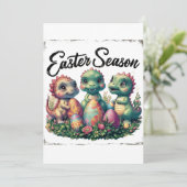Pasen seizoen Dinosauriërs Kaart (Staand voorkant)