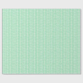 Pasen Shamrock Mint Groen Wit Zigzag Stripes Cadeaupapier (Vlak)