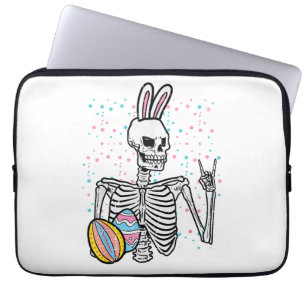 Pasen Skelet Konijn Rots Hand Rocker Jongens Kinde Laptop Sleeve
