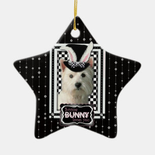 Pasen - Sommige Bunny houden van je - Westie Keramisch Ornament
