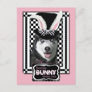 Pasen - Sommige konijn houdt van je - Husky Feestdagenkaart