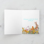 Pasen Speciale Kleinzoon Vintage Konijn Kaart (Binnen)