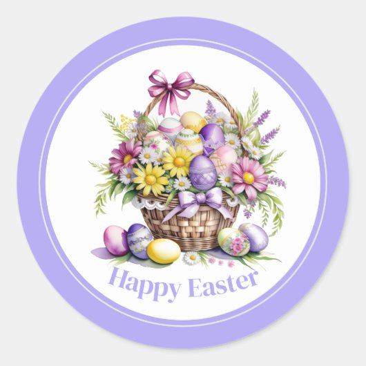 Pasen Stickers Bloemenmand (Voorkant)