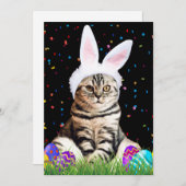 Pasen Tabby Kat Feestdagenkaart (Voorkant / Achterkant)