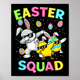 Pasen team konijn ei kuiken dab bemanning bijpasse poster