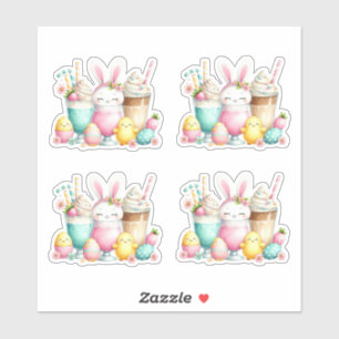 Pasen trakteert kuikens en eieren sticker