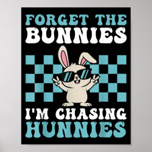 Pasen Vergeet De Konijnen Jagen Hunnies Peuter Poster