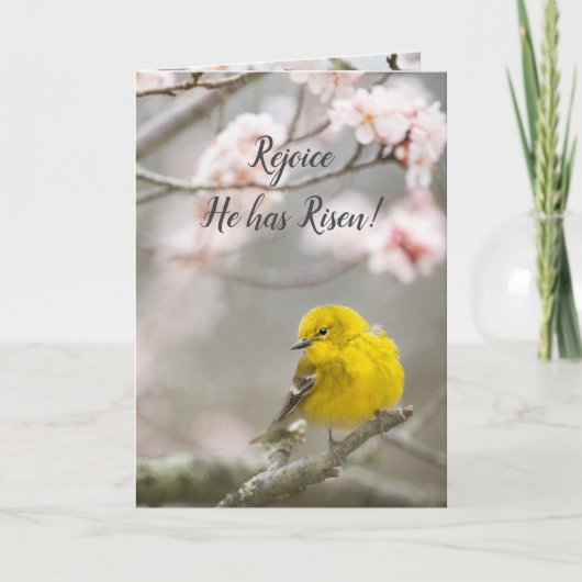 Pasen Verheugt zich dat Hij verrezen lentevogel is Feestdagen Kaart (Voorkant)