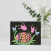 Pasen verslaafde Oekraïense folklark Feestdagenkaart (Staand voorkant)