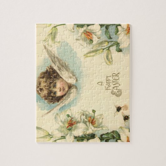 Pasen, Victoriaans Lily Flowers en Angel Legpuzzel (Verticaal)