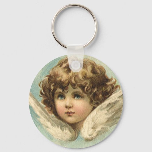 Pasen, Victoriaans Lily Flowers en Angel Sleutelhanger (Achterkant)