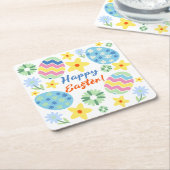Pasen Vierkante Kartonnen Onderzetter (Schuin)
