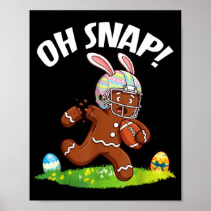 Pasen Voetbal Peperkoek Man Oh Snap Gebroken Arm Poster