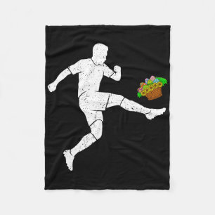 Pasen Voetbal Schets Eieren Sport Jongens Meisjes  Fleece Deken