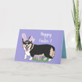 Pasen Welsh Corgi Pup Kaart (Voorkant)