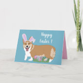 Pasen Welsh Corgi Pup Kaart (Voorkant)