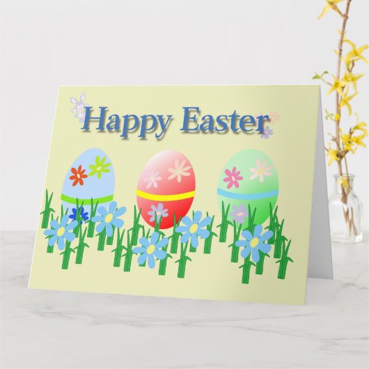 Pasen Wenskaart Kaart (Gele Bloem)