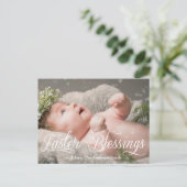 Pasen Zegen Baby Kinderen Familie Foto Feestdagenkaart (Staand voorkant)