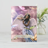 Pasen Zegen. Engel met Vlinders Kaarten (Staand voorkant)