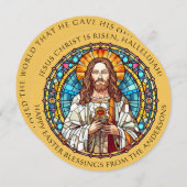 Pasen Zegeningen Jezus Christus Religieus Feestdagenkaart (Voorkant / Achterkant)