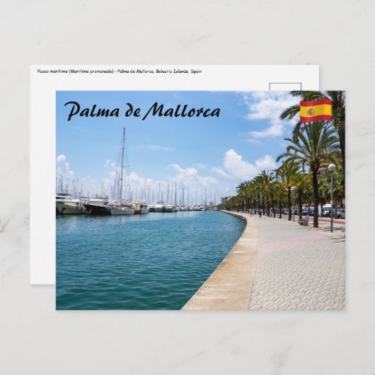 Paseo maritimo - Palma de Mallorca, Spanje Briefkaart (Voorkant / Achterkant)