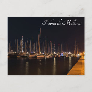 Paseo maritimo 's nachts - Palma de Mallorca Briefkaart