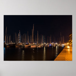 Paseo maritimo 's nachts - Palma de Mallorca Poster