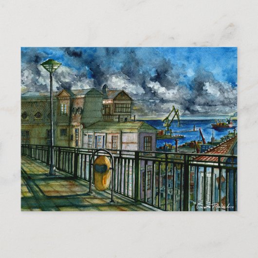 Paseo Mirador de Valparaíso Briefkaart (Voorkant)