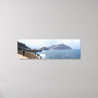 Paseo Nuevo de Donostia - San Sebastián. Canvas Afdruk