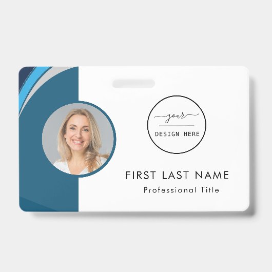 Pasfoto Werknemer - Foto, Logo, Naam ID Badge (Voorzijde)