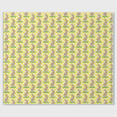 Pasgebak en eieren op Gele Gingham Cadeaupapier (Vlak)