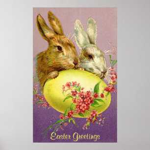 Pasgebaren en eiervanger poster